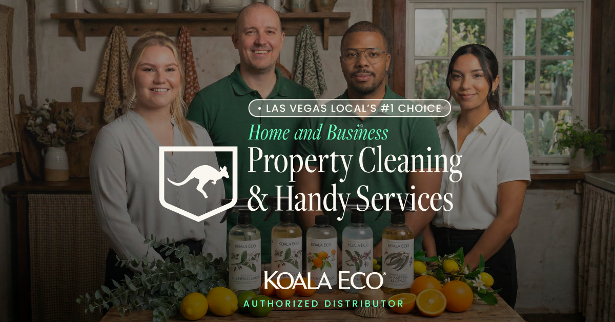 Las Vegas local cleaning company team - Aussie Got It Property Cleaning and Handy Services, Koala Eco Authorized Distributor