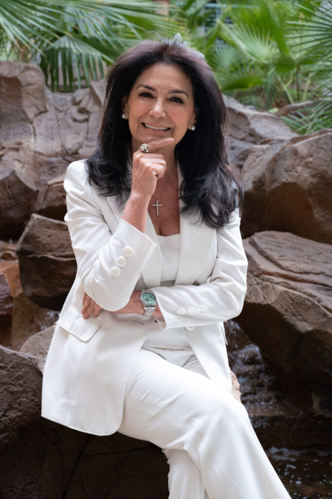 Izzy Barton, Aussie Got It Las Vegas house cleaning client, photographed at The Atrium in Henderson Nevada